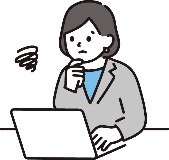 LPや広告のことで悩む事業主のイラスト